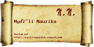 Nyúli Nauzika névjegykártya